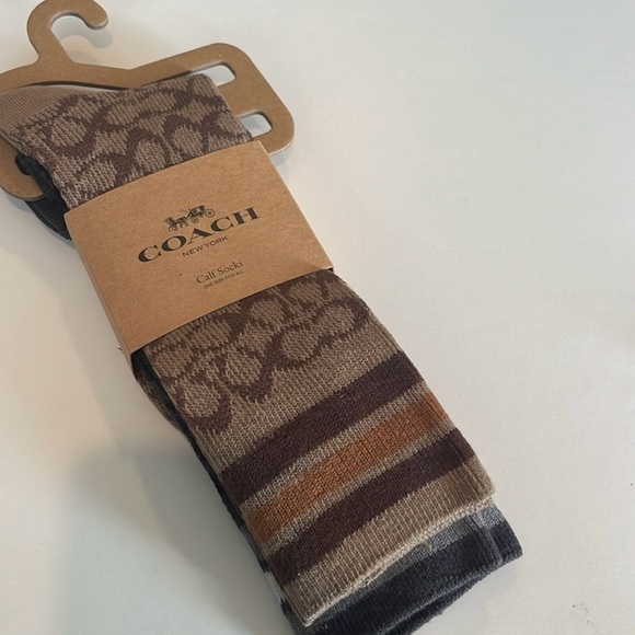NWT Coach Signature Calf Socks - Picture 12 of 16
